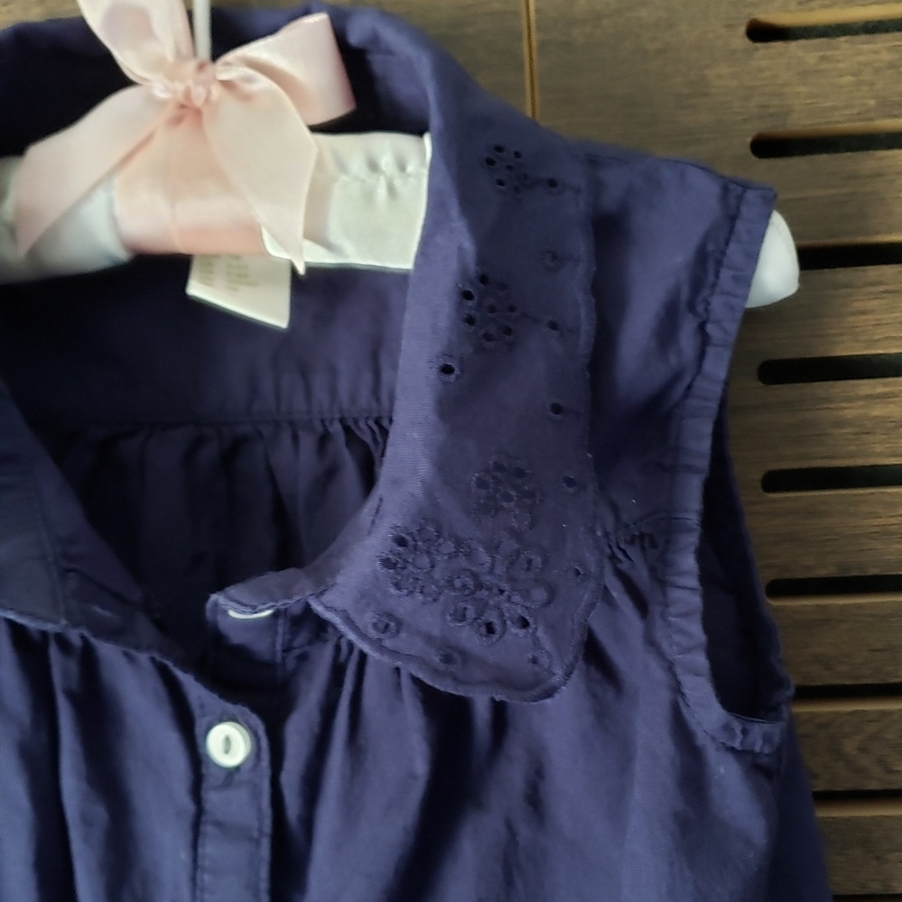 3 for $10 H & M Adorable Eyelet Collar Tie Waist Top size 5/6 years - Picture 2 of 4